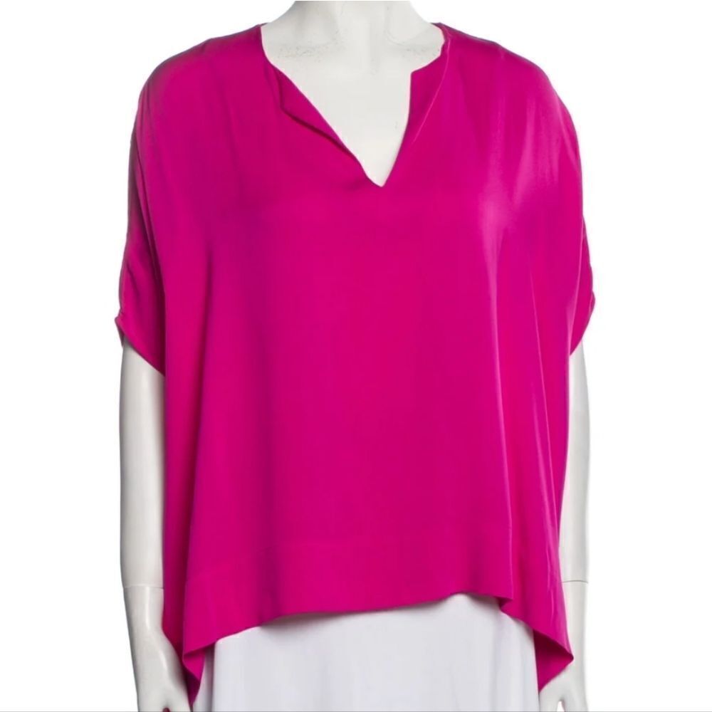 NWOT Diane Von Furstenberg L pink Silk top blouse